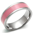 Cheap Engagement Rings TK545 Stainless Steel Ring with Epoxy in Rose