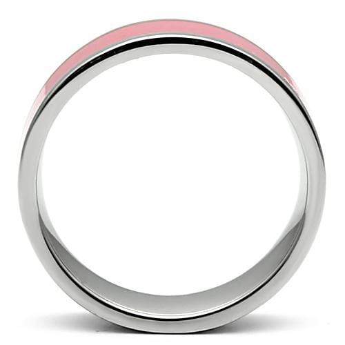 Cheap Engagement Rings TK545 Stainless Steel Ring with Epoxy in Rose