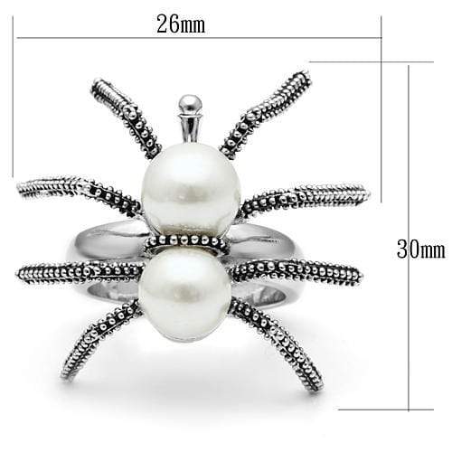 Cheap Rings 3W226 Rhodium Brass Ring with Synthetic in White