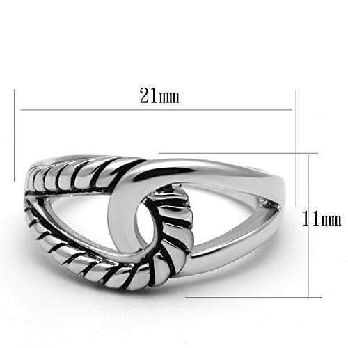 Cheap Rings 3W310 Rhodium Brass Ring with Epoxy in Jet