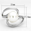 Cheap Rings 3W512 Rhodium Brass Ring with Synthetic in White