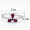 Cheap Rings 3W521 Rhodium Brass Ring with Synthetic in Ruby