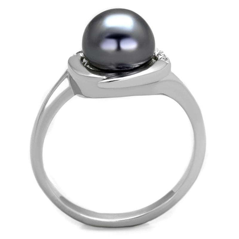 Cheap Rings 3W629 Rhodium Brass Ring with Synthetic in Gray