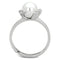 Cheap Rings 3W722 Rhodium Brass Ring with Synthetic in White