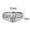 Cheap Rings For Men 3W1340 Rhodium Brass Ring with AAA Grade CZ
