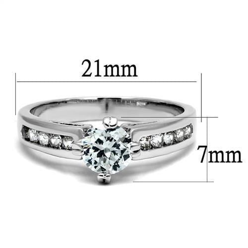 Cheap Rings For Men 3W1340 Rhodium Brass Ring with AAA Grade CZ