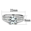 Cheap Rings For Men 3W1341 Rhodium Brass Ring with AAA Grade CZ