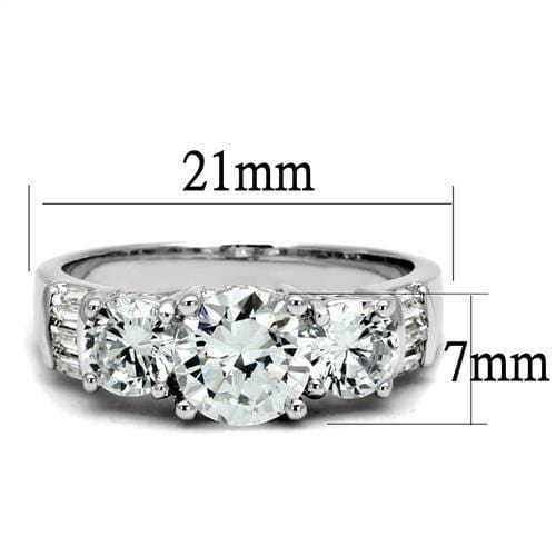 Cheap Rings For Men 3W1343 Rhodium Brass Ring with AAA Grade CZ