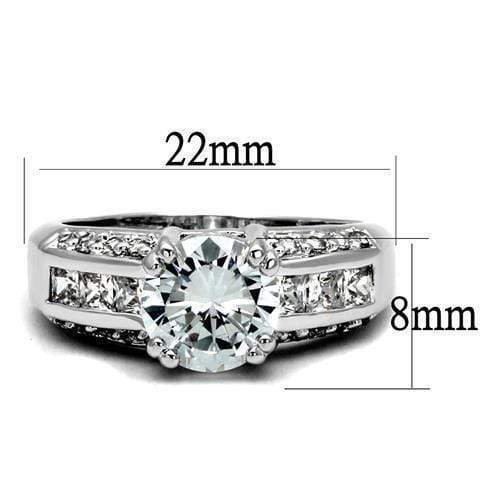 Cheap Rings For Men 3W1344 Rhodium Brass Ring with AAA Grade CZ