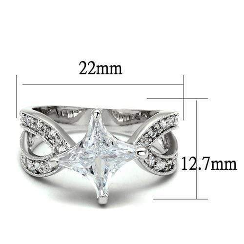 Cheap Rings For Men 3W1350 Rhodium Brass Ring with AAA Grade CZ