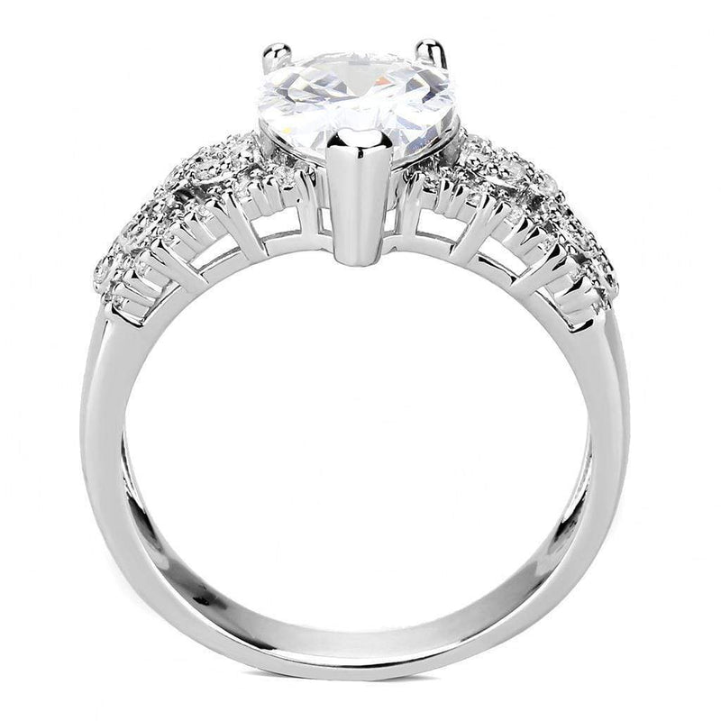 Cheap Rings For Men 3W1444 Rhodium Brass Ring with AAA Grade CZ