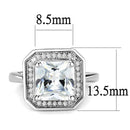 Cheap Rings For Men 3W1451 Rhodium Brass Ring with AAA Grade CZ