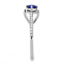 Silver Jewelry Rings Cheap Rings For Men DA121 Stainless Steel Ring with CZ in London Blue Alamode Fashion Jewelry Outlet