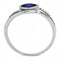 Cheap Rings For Men DA122 Stainless Steel Ring with CZ in London Blue