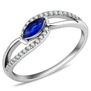 Silver Jewelry Rings Cheap Rings For Men DA122 Stainless Steel Ring with CZ in London Blue Alamode Fashion Jewelry Outlet