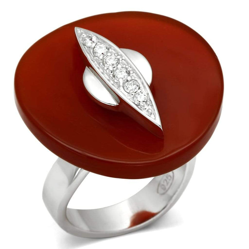 Cheap Sterling Silver Rings LOS565 Rhodium 925 Sterling Silver Ring