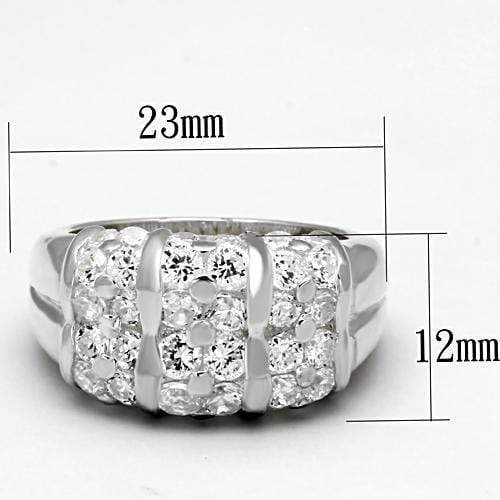 Cheap Sterling Silver Rings LOS630 Silver 925 Sterling Silver Ring with CZ