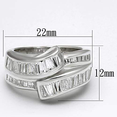 Cheap Sterling Silver Rings LOS637 Silver 925 Sterling Silver Ring with CZ