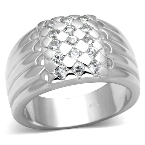 Cheap Sterling Silver Rings LOS639 Silver 925 Sterling Silver Ring with CZ
