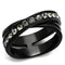 Cool Mens Rings TK2281 Black - Stainless Steel Ring with Top Grade Crystal