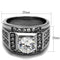 Cool Mens Rings TK2305 Stainless Steel Ring with AAA Grade CZ