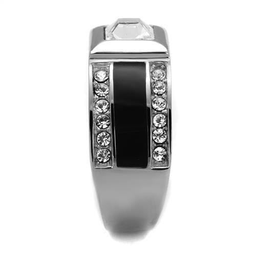 Cool Mens Rings TK2308 Stainless Steel Ring with Top Grade Crystal