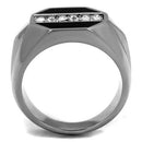 Cool Mens Rings TK2309 Stainless Steel Ring with Top Grade Crystal