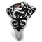 Cool Mens Rings TK2339 Stainless Steel Ring with AAA Grade CZ in Garnet