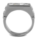 Cool Mens Rings TK2376 Stainless Steel Ring with Top Grade Crystal