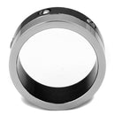 Cool Mens Rings TK2397 Two-Tone Black - Stainless Steel Ring