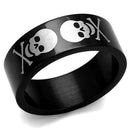 Silver Jewelry Rings Cool Mens Rings TK2400 Two-Tone Black Stainless Steel Ring Alamode Fashion Jewelry Outlet