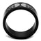 Cool Mens Rings TK2400 Two-Tone Black Stainless Steel Ring