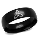 Cool Mens Rings TK2408 Two-Tone Black Stainless Steel Ring