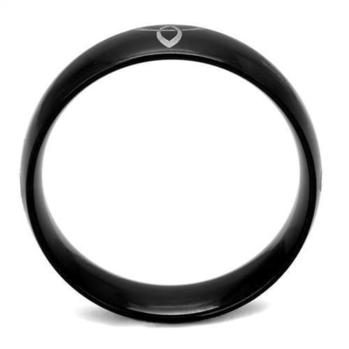 Cool Mens Rings TK2408 Two-Tone Black Stainless Steel Ring