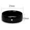 Silver Jewelry Rings Cool Mens Rings TK2409 Black - Stainless Steel Ring with AAA Grade CZ Alamode Fashion Jewelry Outlet