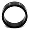 Cool Mens Rings TK2410 Two-Tone Black - Stainless Steel Ring