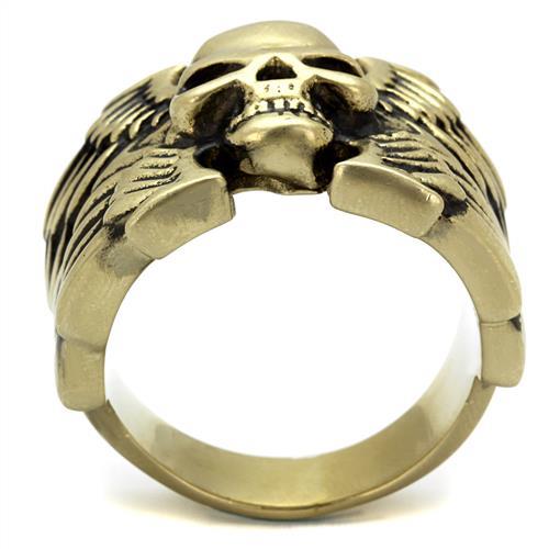 Cool Mens Rings TK2445 Antique Copper Stainless Steel Ring with Epoxy