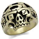 Cool Mens Rings TK2452 Antique Copper Stainless Steel Ring with Epoxy