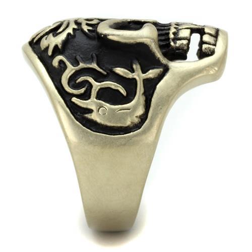 Cool Mens Rings TK2454 Antique Copper Stainless Steel Ring with Epoxy