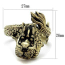 Cool Mens Rings TK2458 Antique Copper Stainless Steel Ring with Epoxy