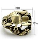 Cool Mens Rings TK2464 Antique Copper Stainless Steel Ring with Epoxy