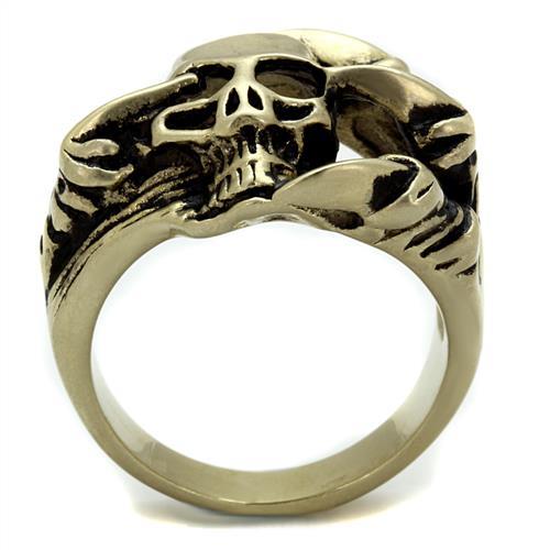 Cool Mens Rings TK2464 Antique Copper Stainless Steel Ring with Epoxy