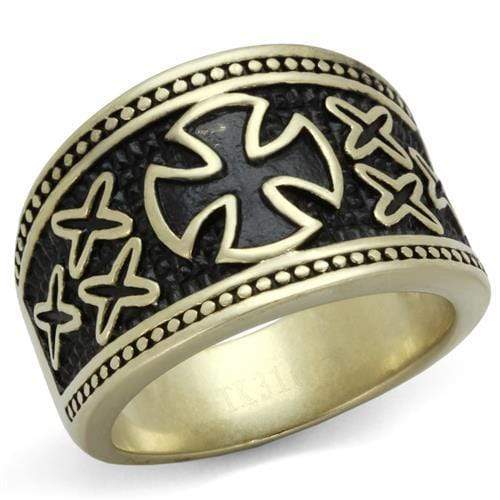 Cool Mens Rings TK2469 Antique Copper Stainless Steel Ring with Epoxy