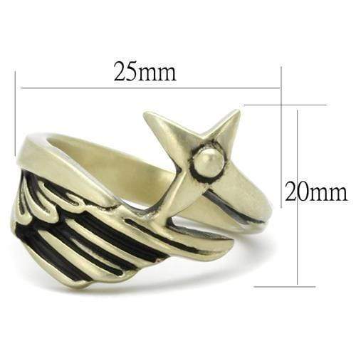 Cool Mens Rings TK2470 Antique Copper Stainless Steel Ring with Epoxy