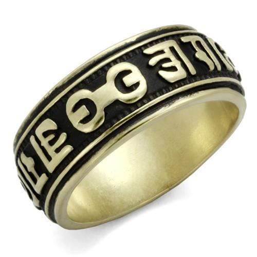 Cool Mens Rings TK2471 Antique Copper Stainless Steel Ring with Epoxy