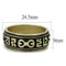 Cool Mens Rings TK2471 Antique Copper Stainless Steel Ring with Epoxy