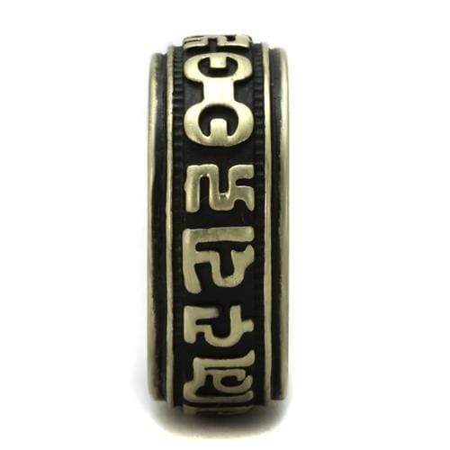 Cool Mens Rings TK2471 Antique Copper Stainless Steel Ring with Epoxy