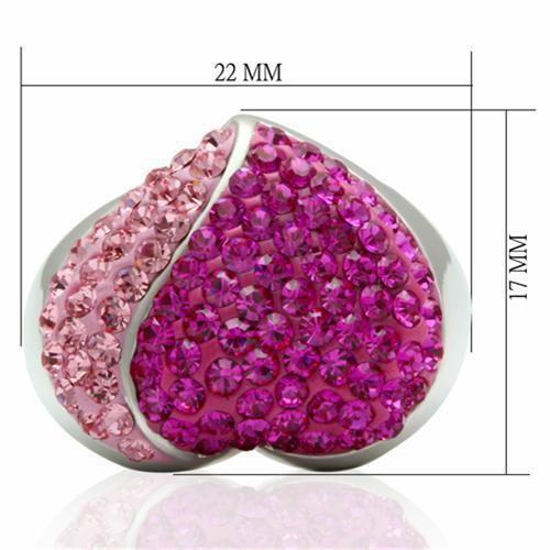 Silver Jewelry Rings Cool Rings LO2082 Rhodium Brass Ring with Top Grade Crystal Alamode Fashion Jewelry Outlet