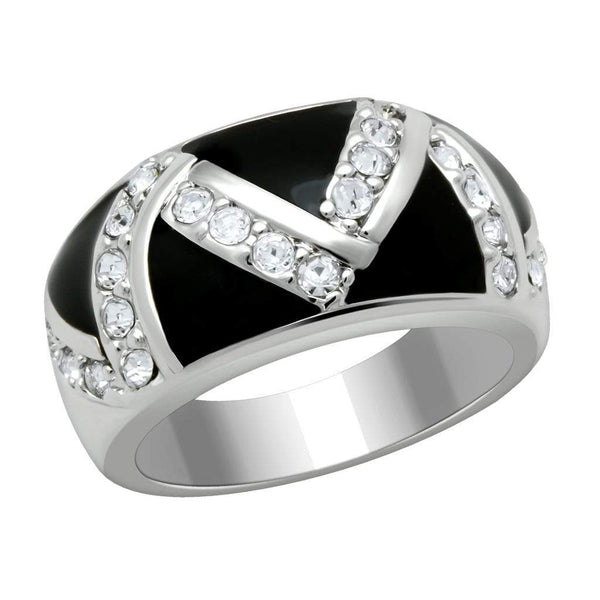 Silver Jewelry Rings Cool Rings LO2094 Rhodium Brass Ring with Top Grade Crystal Alamode Fashion Jewelry Outlet