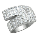 Silver Jewelry Rings Cool Rings LO2095 Rhodium Brass Ring with Top Grade Crystal Alamode Fashion Jewelry Outlet